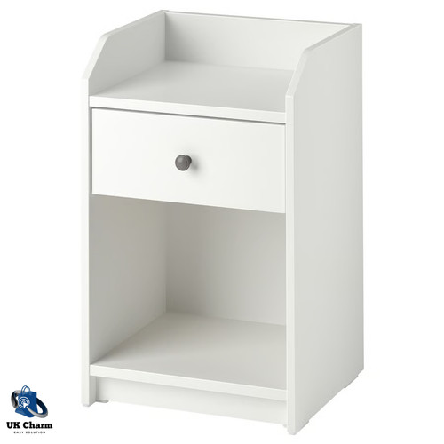 Ikea hauga bedside table white - hauga,