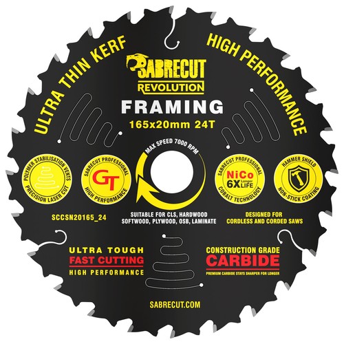 Sabrecut 165mm 20mm - sabrecut, 24t