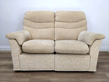 SOFA 2 Seater G Plan Malvern Manual Recliner Fabric Removable Zip-On Cushions