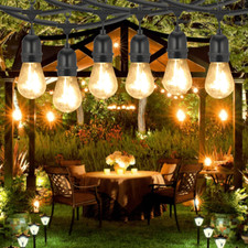 HEAVY DUTY FESTOON E27 IP65 WATERPROOF LED OUTDOOR GARDEN STRING LIGHTS 98FT