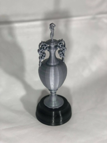 Football trophy silver 20cm - trophy,