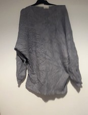 Apricot Light Grey Knit Jumper-Size 12 No Label Fair Condition