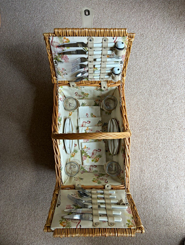 Wicker picnic basket set for - basket,