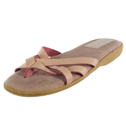 Worn strappy thong sandals - strappy,