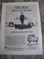SKODA DOES YOU PROUD 1000 MB SKODA COMBI ESTATE 1966 ADVERT A4 FILE 26