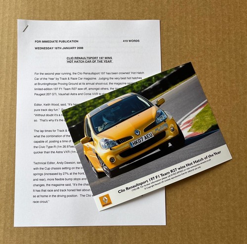 Clio renaultsport 197 team - 197, f1