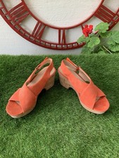 Ladies Clarks Orange Wedge