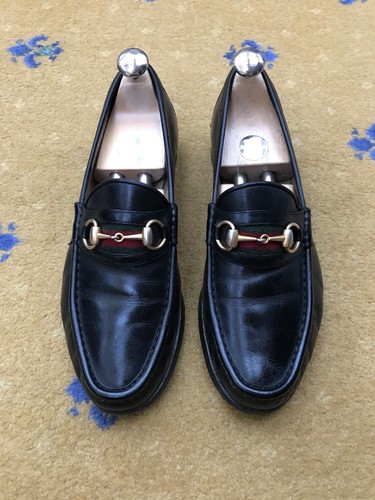 Gucci loafers leather shoes - loafers,