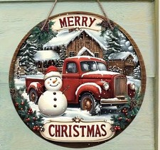 Merry Christmas Round Wooden