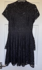 Women’s Black Lace High Neck