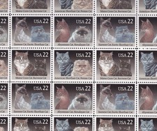 Exotic Cats Mint Sheet of 40 Stamps, Scott #2372-75, MNH, Free Shipping! Nice!