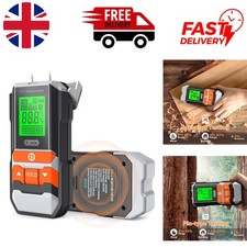 2-in-1 Pinless Moisture Meter with LCD Display for Wood and Wall Testing