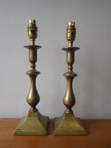 Pair vintage brass - of,