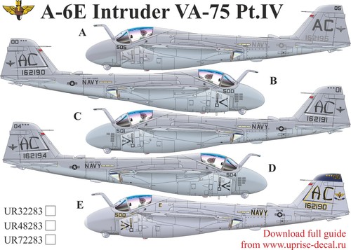 Decal grumman 6a e - 1:72, a-6a/e