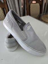 NIKE TOKI SLIP - ON LOW TOP GREY WHITE TRAINERS UK 9 EUR 44 (2017)