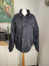 Vintage 90s Mens black Bomber Jacket Snickers Work wear shearling UK 38 Medium 