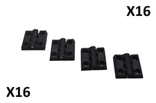 16 x Nylon Black Plastic Hinge