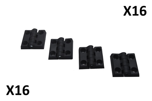 Nylon black plastic hinge - x,