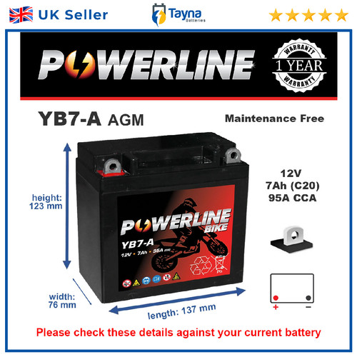 Yb7 agm powerline - yb7-a,