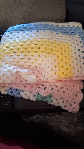 Crocheted baby blanket - crocheted,