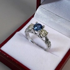 2Ct Round cut Sapphire Diamond