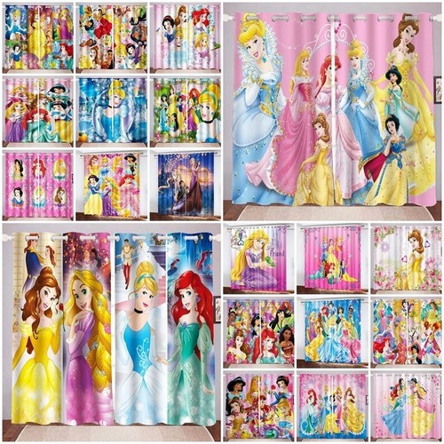 Girls princess curtains 3d - curtains,