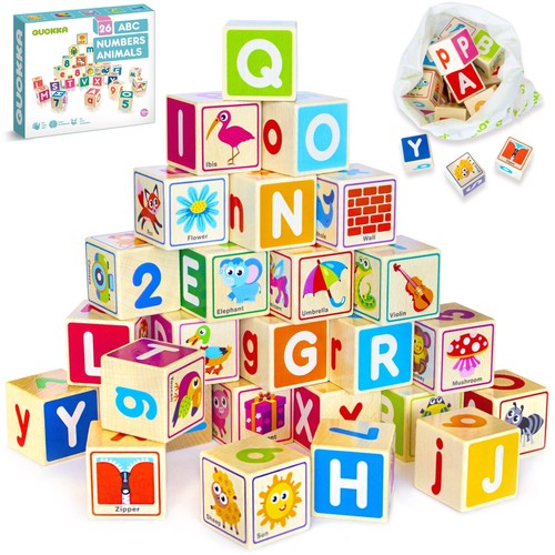 Wooden building blocks for 2 - wooden,