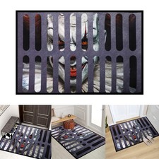 HALLOWEEN DOORMAT 3D FUNNY HORROR CLOWN TRAP NON-SLIP FLOOR CARPET IT PENNYWISE