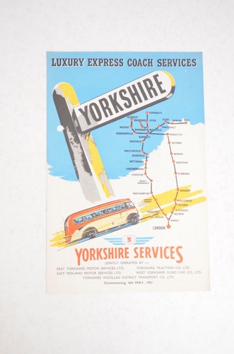 Bus coach timetable leaflet - coach,