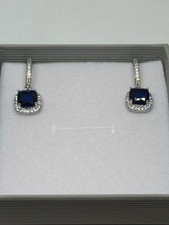 Square Blue Sapphire and Topaz