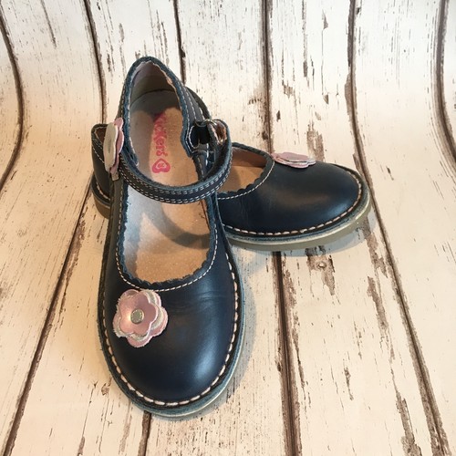 Kickers girls navy leather - kickers,