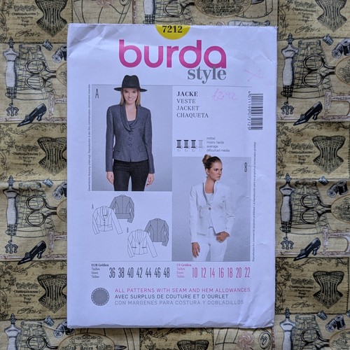 Burda sewing pattern - pattern, 7212