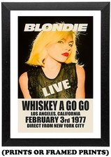 Blondie Debbie Harry Poster - Vintage - Rock Music Concert Print - A5 A4 A3 #173