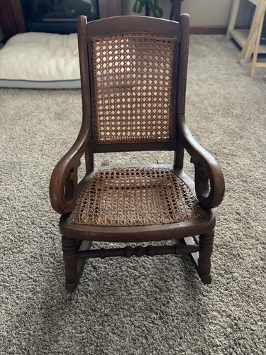 Antique oak and cane - oak,