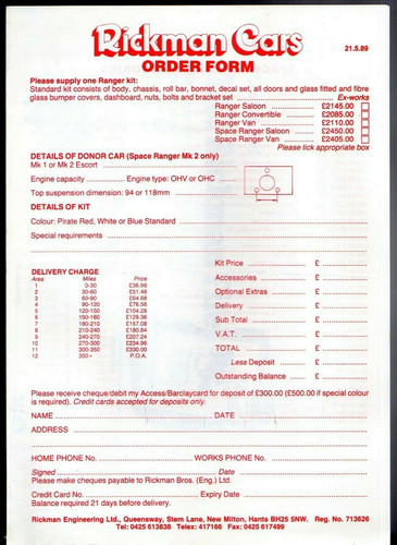 Rickman ranger prices - ranger,
