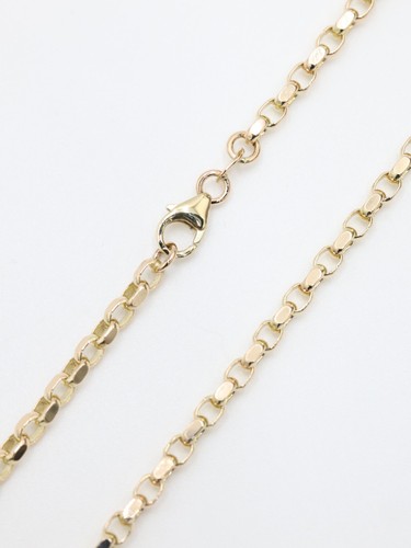 Gold faceted belcher chain 9ct - faceted,