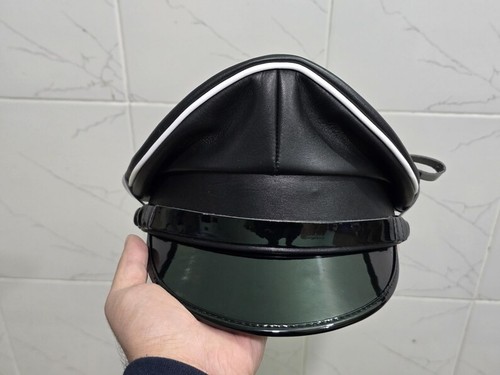 Handmade black leather biker - handmade,