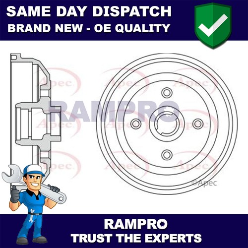 Rampro rear brake drum fits - rear,