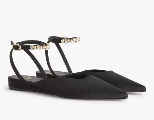 John lewis satin flat court - john,