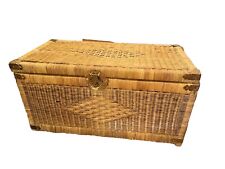 VTG 60s Mid Century Rattan /Wicker Storage - Blanket Box/Chest/Trunk Very sturdy