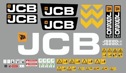Jcb 220lc decals - js, stickers