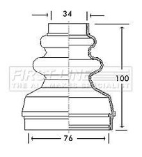 Genuine FIRST LINE Front Inner CV Boot Kit for Peugeot 206 1.9 (09/1998-11/2001)