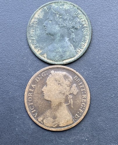 1874 1874h victoria pennies - 1874, &
