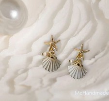 Silver Summer Beach Earrings