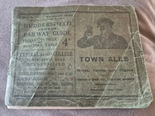 Original 1939 Huddersfield Pocket Railway Guide Trolley Vehicle & Bus Timetable