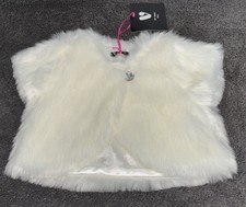 BNWT Girls White Faux Fur