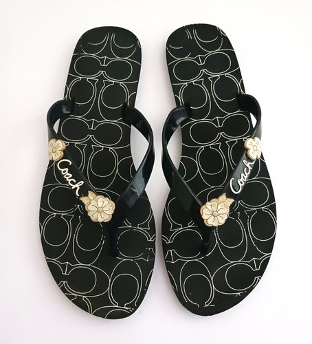 Coach cosma flip flops blk - cosma,