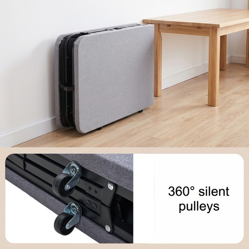 Folding bed with wheels - folding,