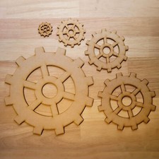 Wooden Steampunk Gears Cogs