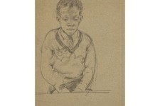 ROBERT LENKIEWICZ, BRITISH 1941–2002 - STUDY OF A SCHOOL BOY; PENCIL ON PAPER